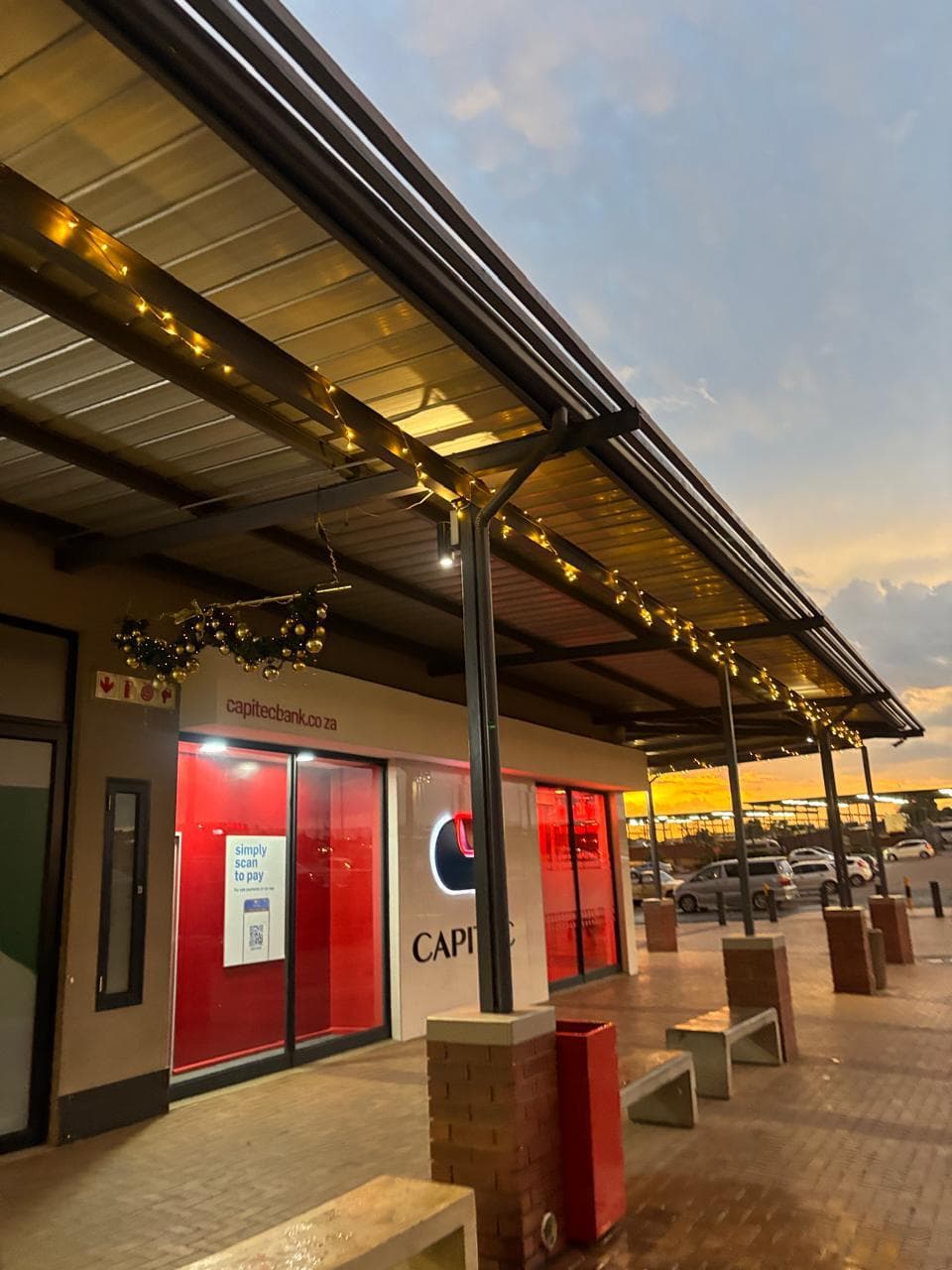 Festive Exterior Canopy Lighting